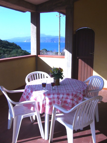 Terrace overlooking the sea of innamorata